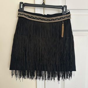 Elisabetta Franchi mini skirt with fringe